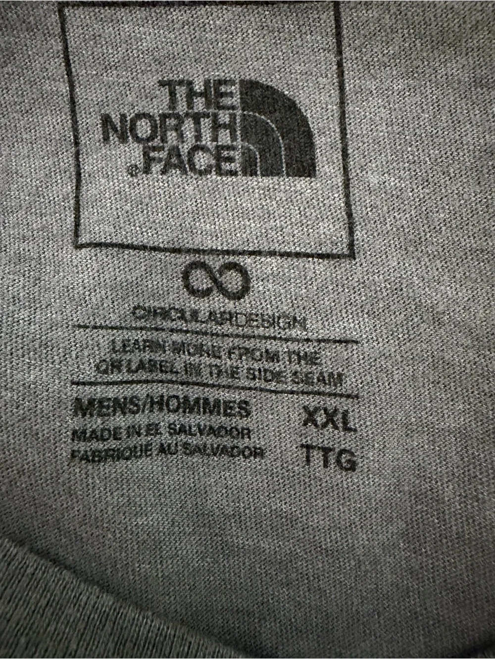 The North Face Men’s Short-Sleeve Crew T-Shirt — Gray with White Logo